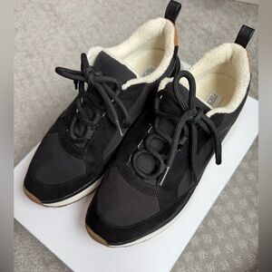 Black tennis shoes. Terry cotton lined. Size 8.5.
